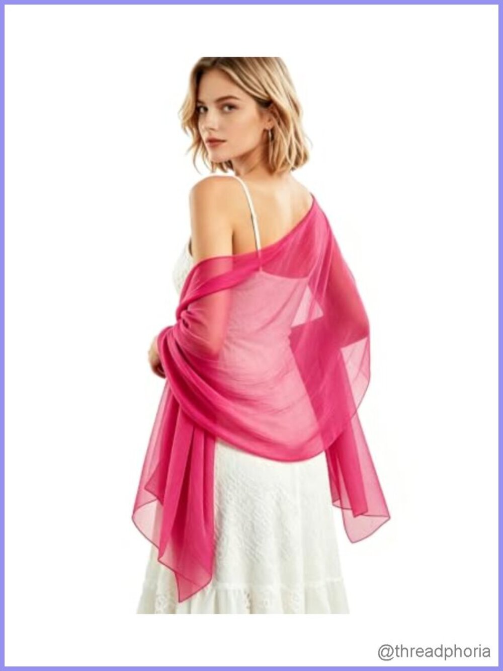 Chiffon Shawl Wrap Lightweight Summer Scarf for Wedding Evening Dress